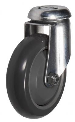 Колесо для покупательских тележек 100 мм (под болт)