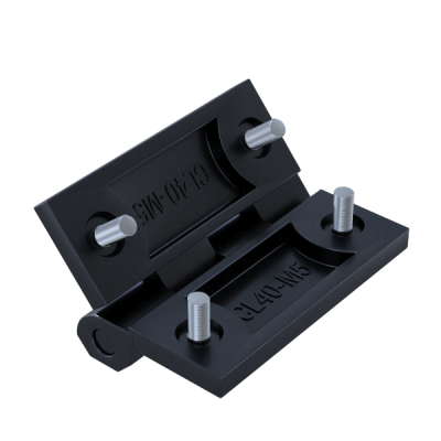 Петля 082 для щитов 40x40 с болтом М5 черная