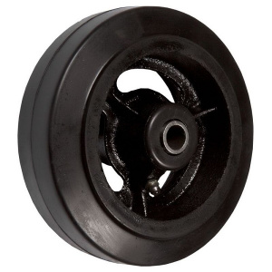 Колесо большегрузное черная резина без опоры (роликоподшипник) Колесо большегрузное черная резина без опоры (роликоподшипник)