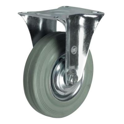 фото Колесо серая резина неповоротное (125-200)