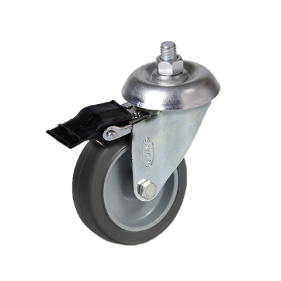 Колесная опора аппаратная поворотная болт с тормозом